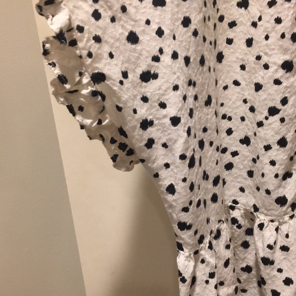 Terra & Sky womens 3/4 button down rayon top short sleeves ruffles plus size 1X - Picture 5 of 10